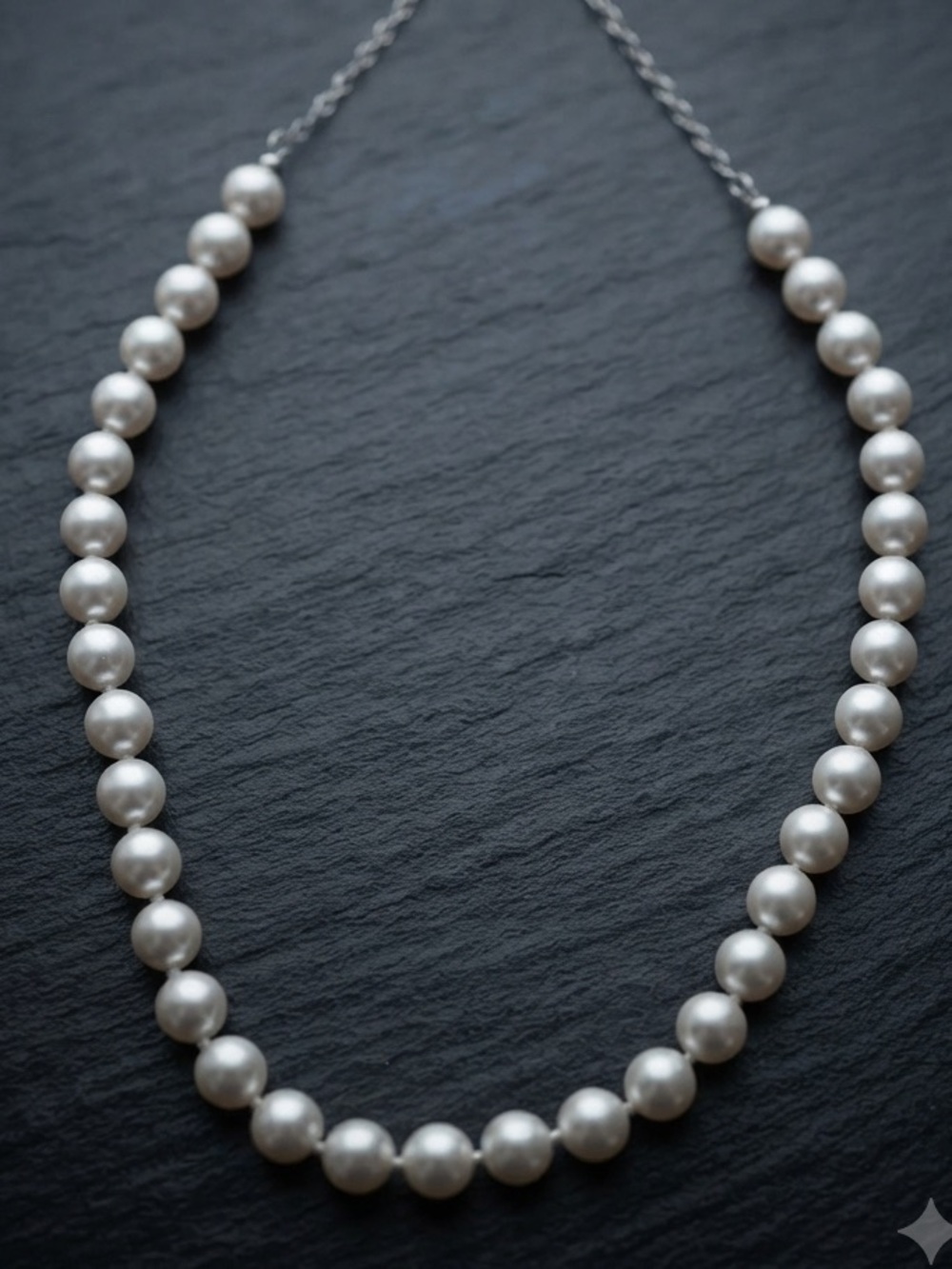 Classic Elegant Heavy-Weight Pearl (faux?) Statement Necklace - 20"